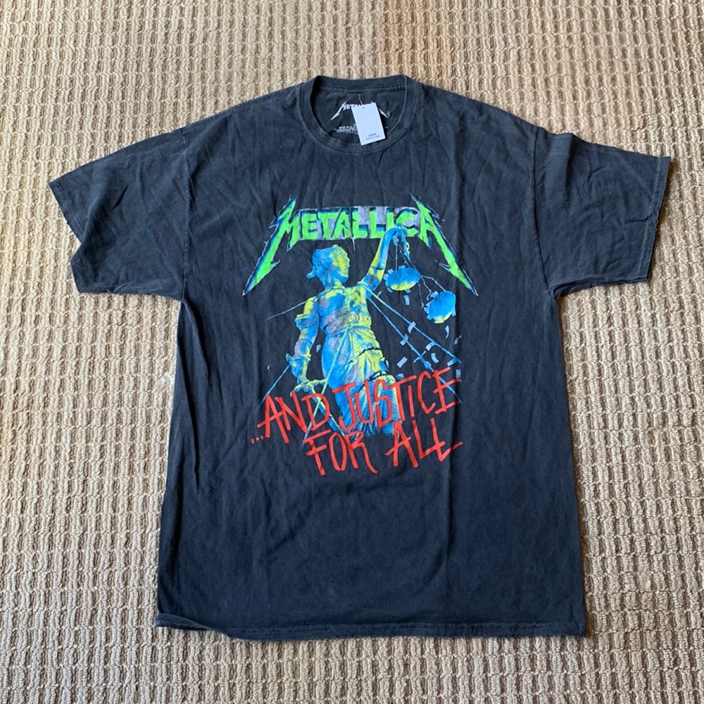 …And Justice For All album cover Large T Shirt Urban Outfitters new with tags